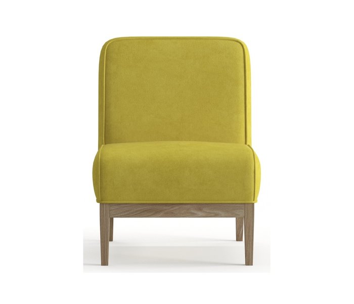 Кресло из велюра Арагорн желтогго цвета - купить Интерьерные кресла по цене 16490.0