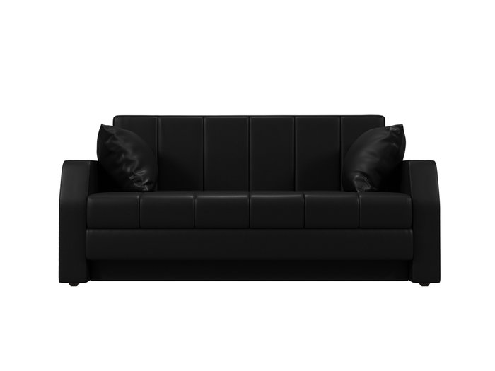 Прямой диван-кровать Малютка черного цвета (экокожа) - купить Прямые диваны по цене 32999.0