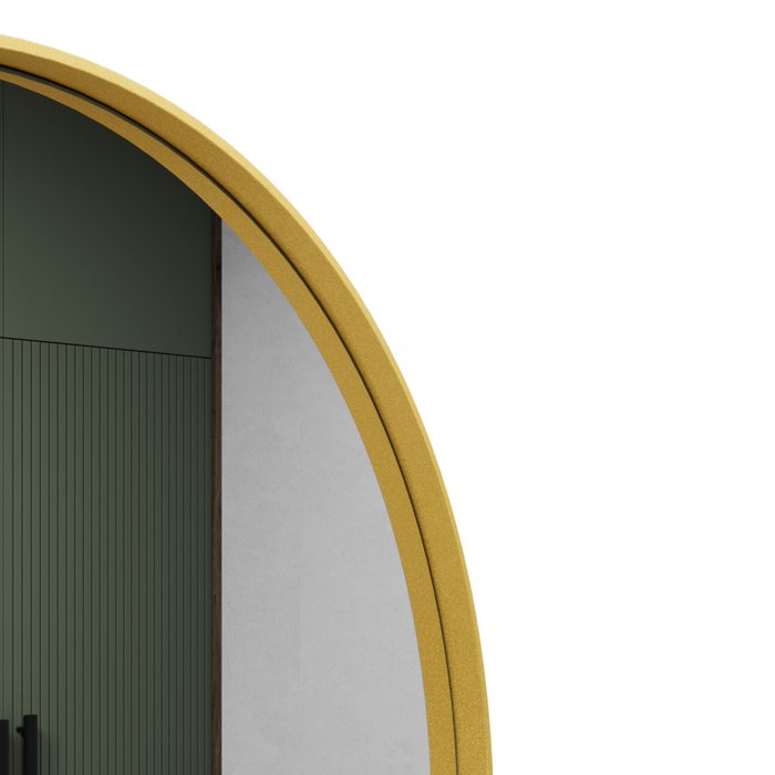 Дизайнерское настенное зеркало Nolvis M в тонкой металлической раме золотого цвета - лучшие Настенные зеркала в INMYROOM