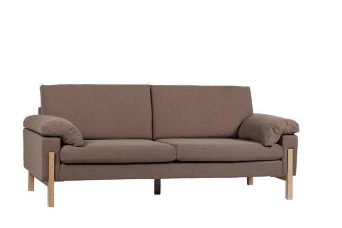 Диван Como Sofa коричневого цвета - купить Прямые диваны по цене 143000.0