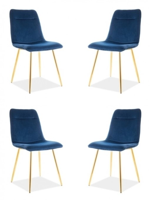 Стул Eros темно-синего цвета - лучшие Обеденные стулья в INMYROOM
