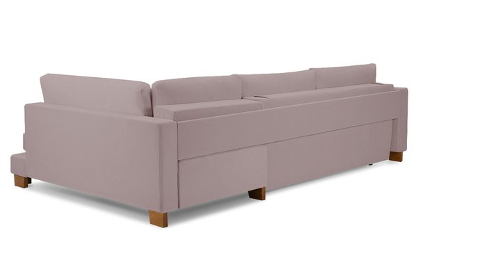 Угловой диван-кровать Дрезден темно-розового цвета - лучшие Угловые диваны в INMYROOM