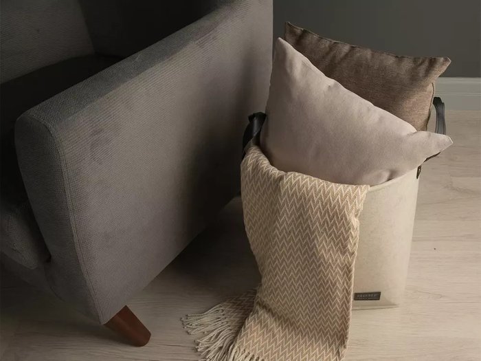 Корзина Todi Natura 36х40 бежевого цвета - купить Плетеные корзины по цене 2090.0