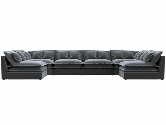 Угловой диван Лига 040 темно-серого цвета  - купить Угловые диваны по цене 141999.0