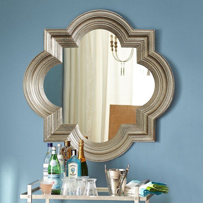 Настенное зеркало Риккардо Силвер в раме цвета состаренного серебра - купить Настенные зеркала по цене 21500.0