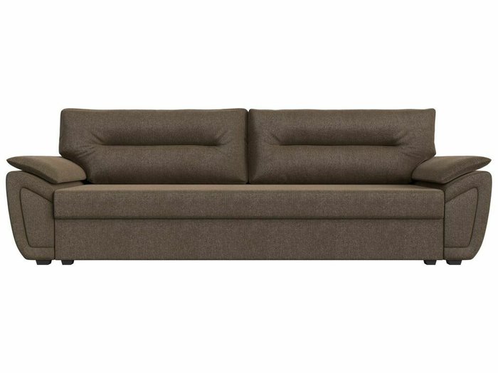 Прямой диван-кровать Нэстор Лайт коричневого цвета - купить Прямые диваны по цене 30999.0