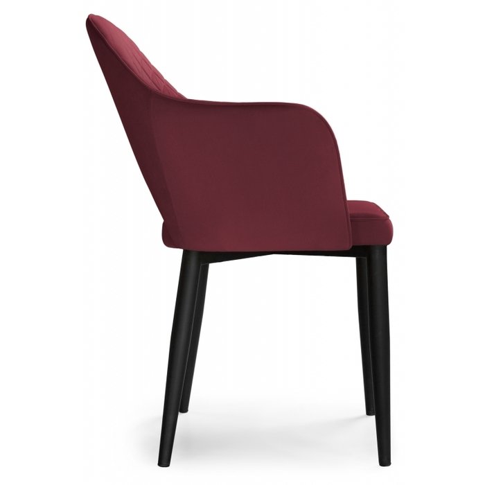Стул с подлокотниками Vener бордового цвета - лучшие Обеденные стулья в INMYROOM