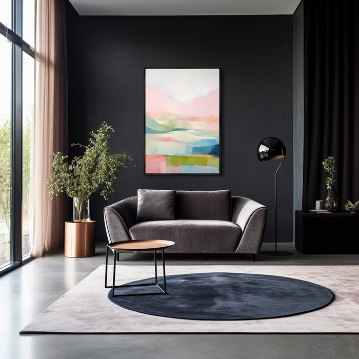 Репродукция картины Landscape collection, In pastel tone, No 2, 2024г. - лучшие Картины в INMYROOM