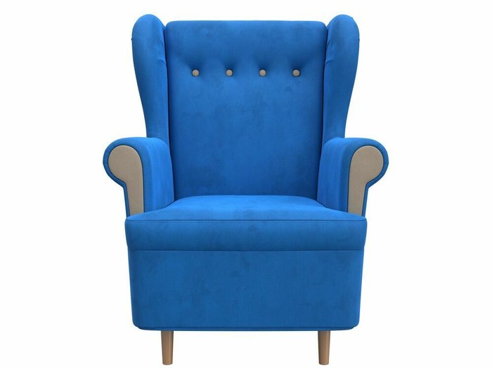 Кресло Торин голубого цвета - купить Интерьерные кресла по цене 26999.0