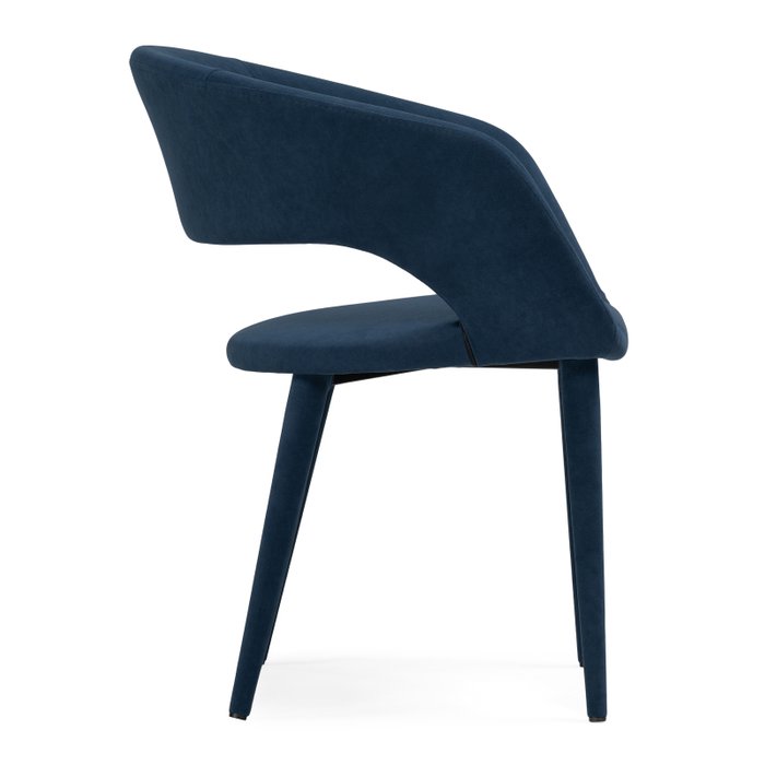 Стул с подлокотниками Торган темно-синего цвета - лучшие Обеденные стулья в INMYROOM