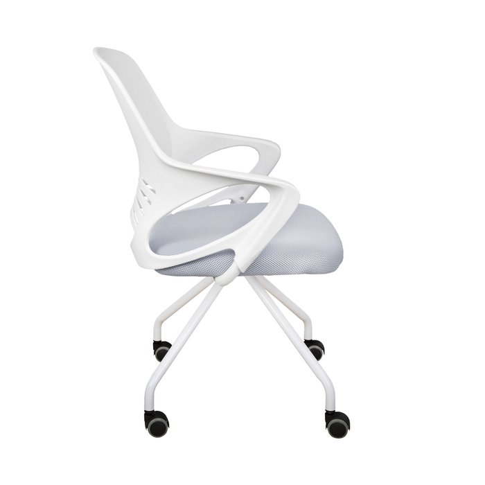 Кресло поворотное Indigo бело-серого цвета - лучшие Офисные кресла в INMYROOM