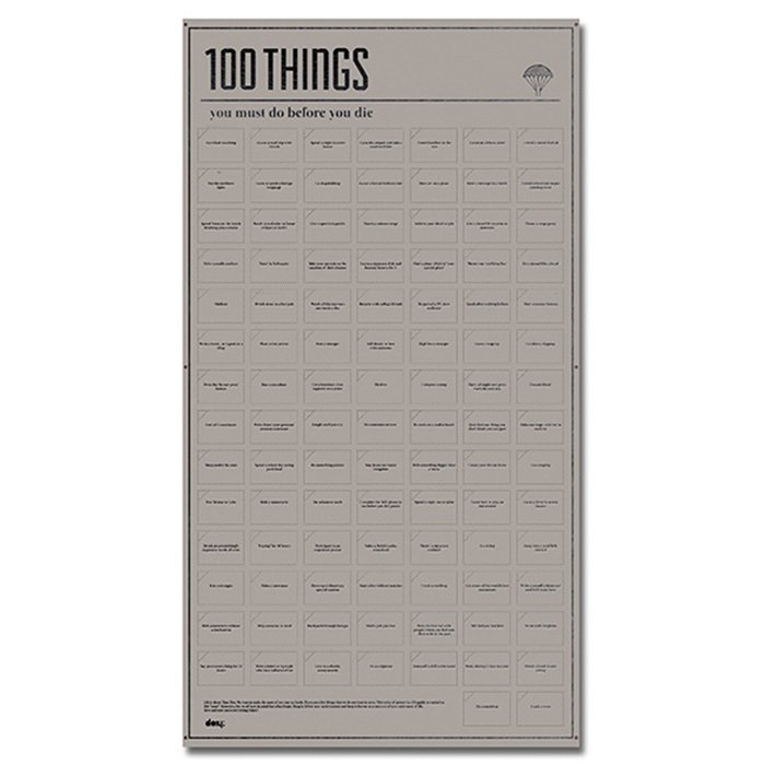 Постер «100 вещей, которые нужно сделать прежде чем умереть» - купить Декор стен по цене 2750.0