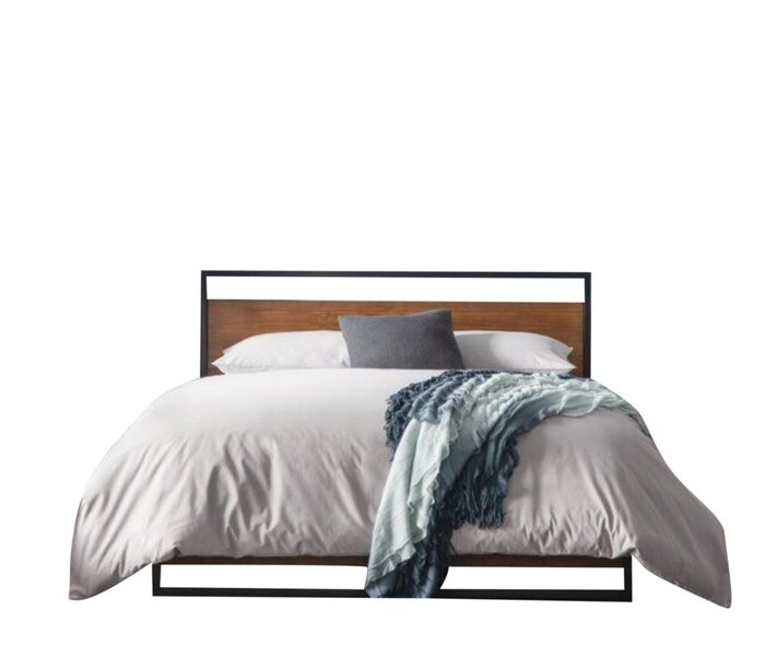 Кровать Шелби 180х200 черно-коричневого цвета