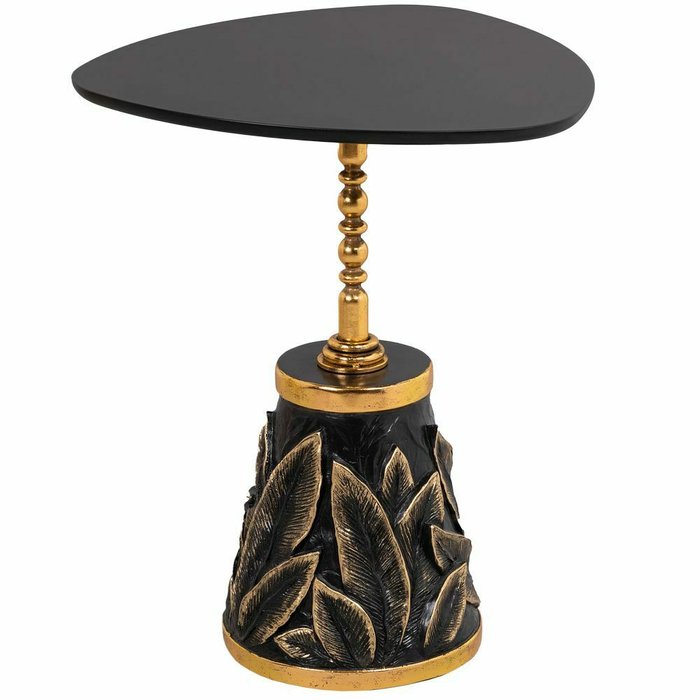 Кофейный стол Арт Leaves черно-золотого цвета