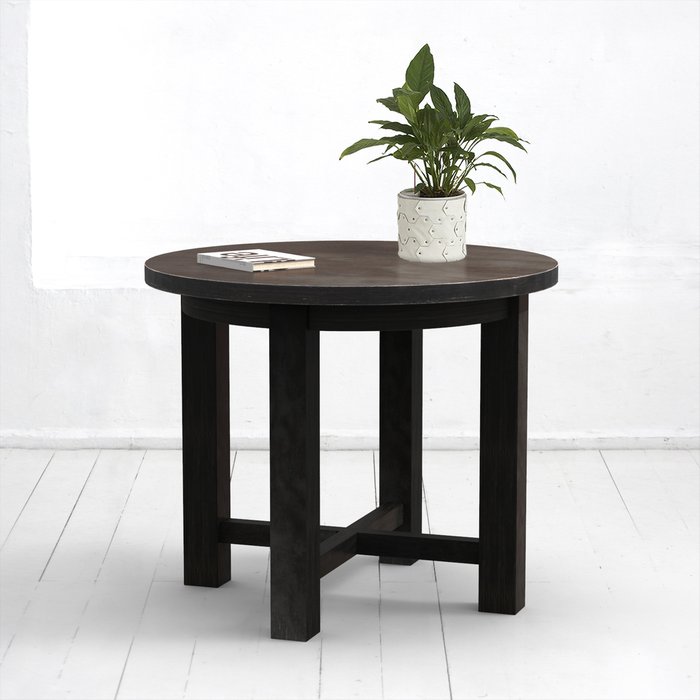 Обеденный стол Старый Друг со столешницей в черном цвете