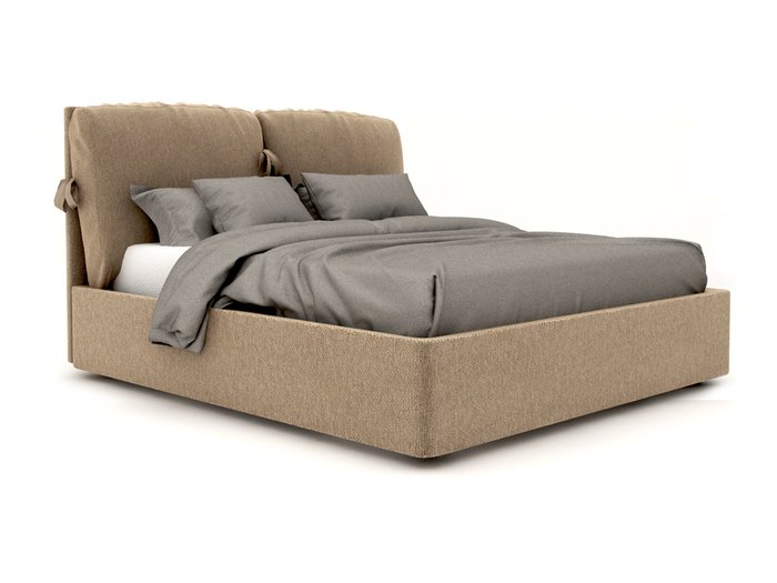 Кровать Pillow Bed 180х200 с подъёмным механизмом светло-коричневого цвета