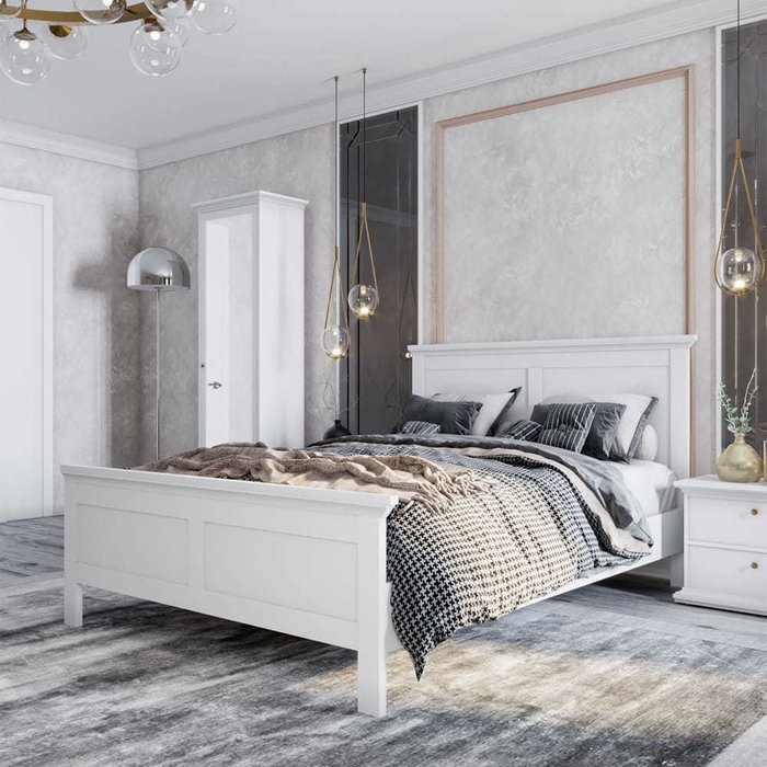 Кровать Шарли 180х200 белого цвета - купить Кровати для спальни по цене 37418.0