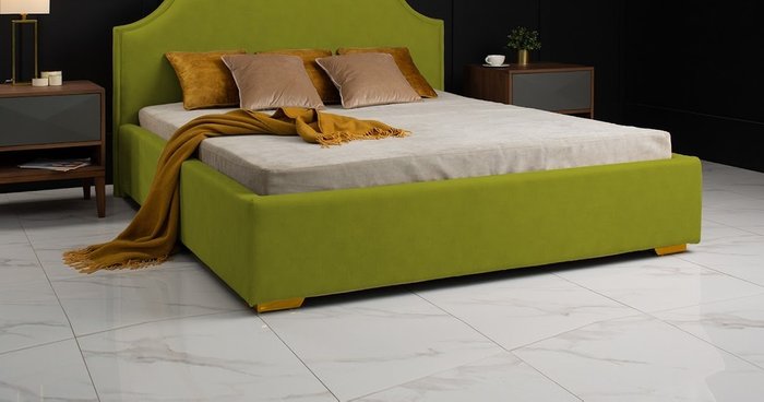 Кровать с подъемным механизмом Holly 180х200 зеленого цвета - купить Кровати для спальни по цене 97000.0