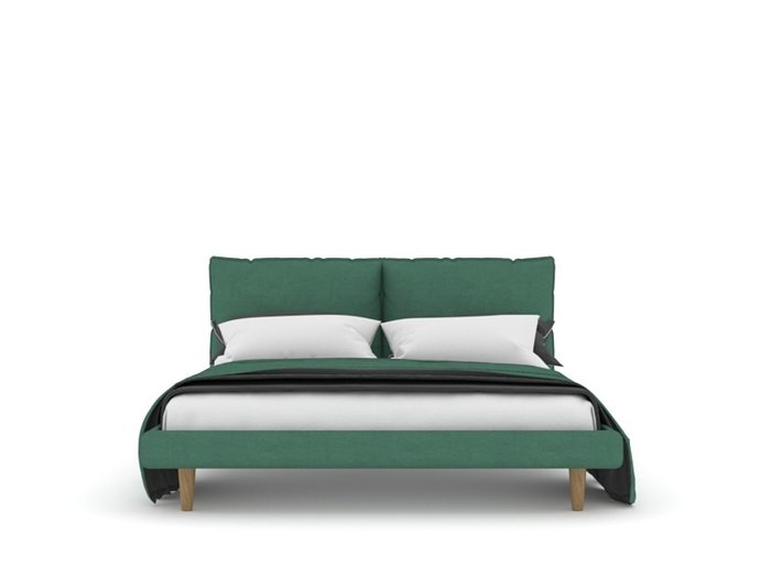 Кровать Крис 160х200 зеленого цвета без подъемного механизма - купить Кровати для спальни по цене 50000.0