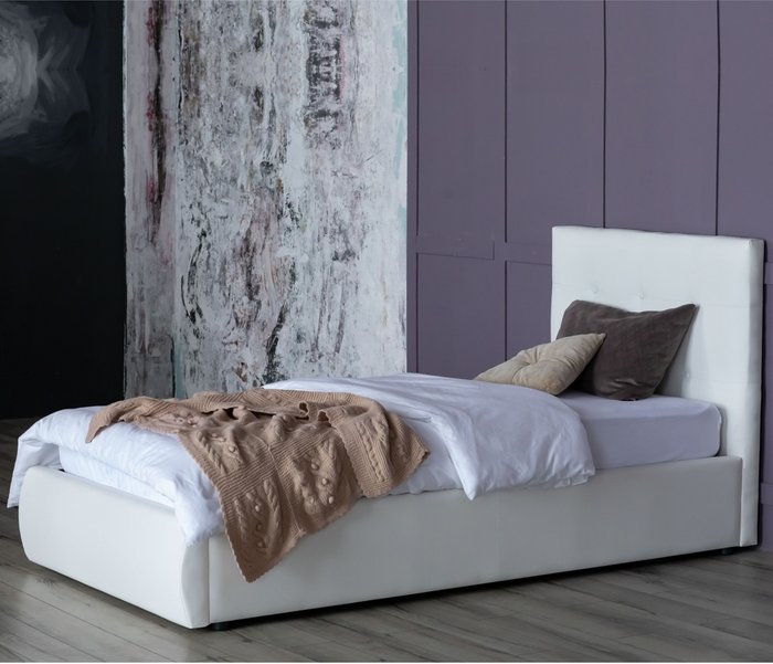 Кровать Селеста 90х200 белого цвета - лучшие Кровати для спальни в INMYROOM