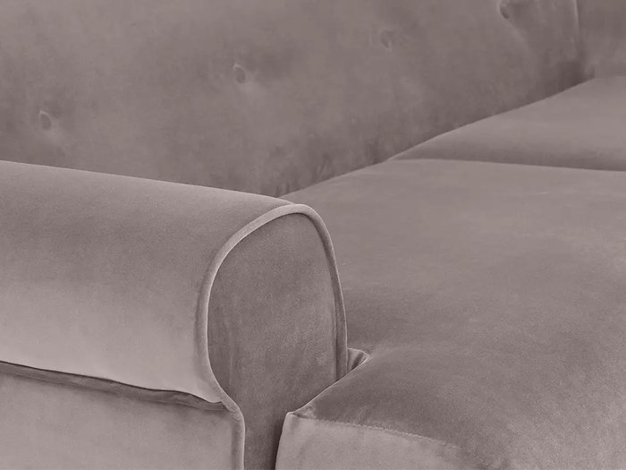 Диван Italia L серо-коричневого цвета с бежевыми ножками  - лучшие Прямые диваны в INMYROOM