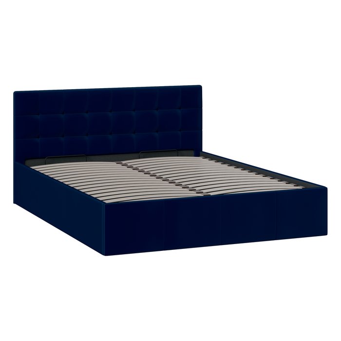 Кровать Эмма 160х200 темно-синего цвета с подъемным механизмом - купить Кровати для спальни по цене 19999.0
