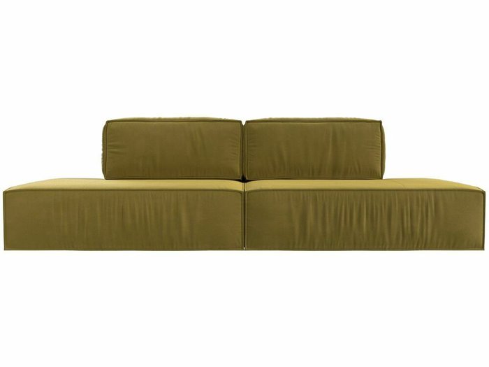 Прямой диван-кровать Прага лофт желтого цвета - купить Прямые диваны по цене 73999.0