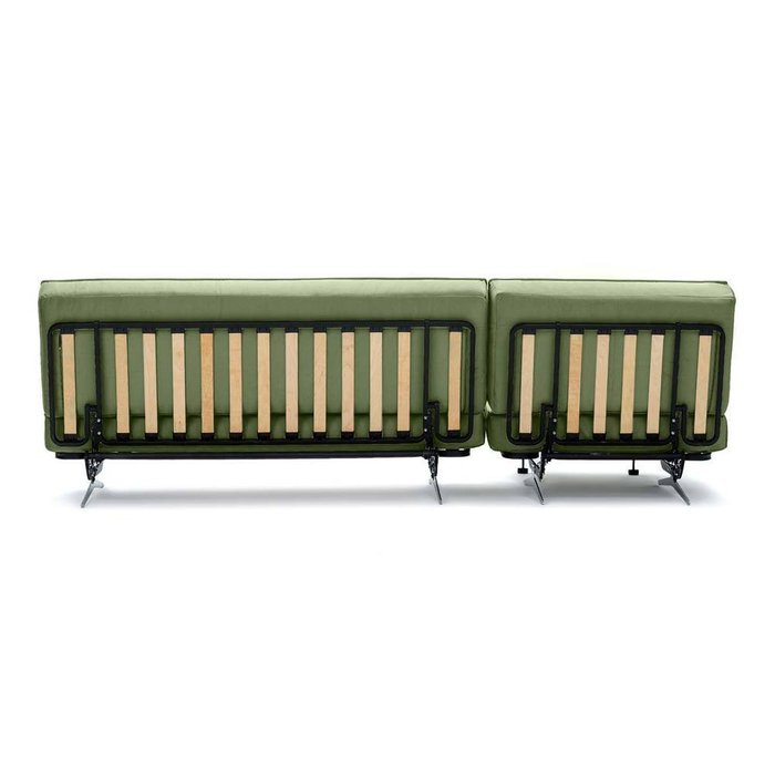 Угловой диван-кровать Арни Galaxy зеленого цвета - лучшие Угловые диваны в INMYROOM