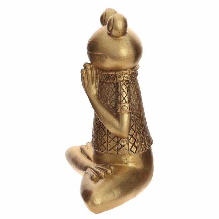 Фигурка декоративная Лягушка золотого цвета - лучшие Фигуры и статуэтки в INMYROOM