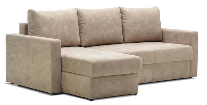 Угловой диван-кровать Мекс бежевого цвета - купить Угловые диваны по цене 36540.0