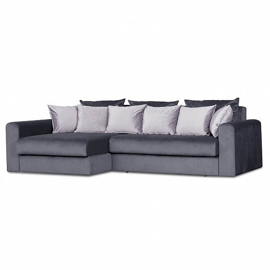 Угловой диван-кровать Мэдисон Лувр серого цвета