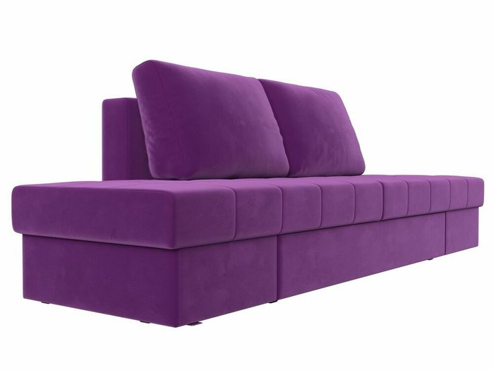 Прямой диван трансформер Сплит фиолетового цвета - лучшие Прямые диваны в INMYROOM