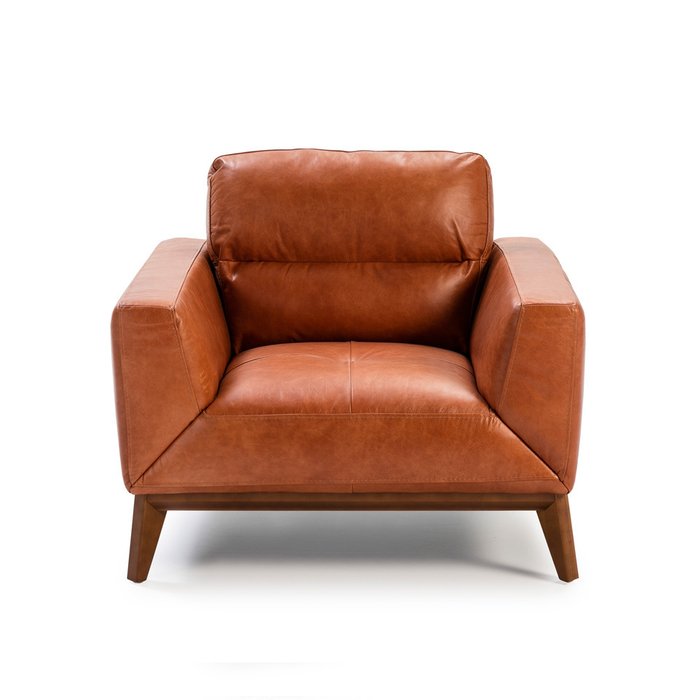 Кресло из кожи светло-коричневого цвета - купить Интерьерные кресла по цене 262990.0