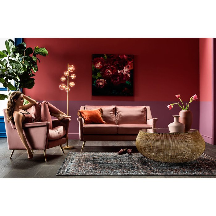 Диван San Diego в нежно-розовом цвете - купить Прямые диваны по цене 125130.0