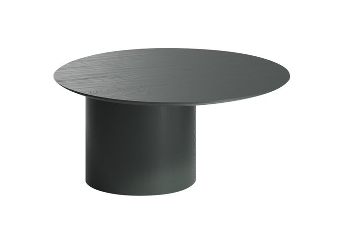 Столик журнальный Type D80 со смещенным основанием темно-серого цвета