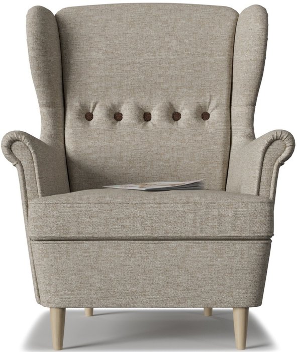 Кресло Торн Beige Chocolate серо-бежевого цвета - купить Интерьерные кресла по цене 15550.0