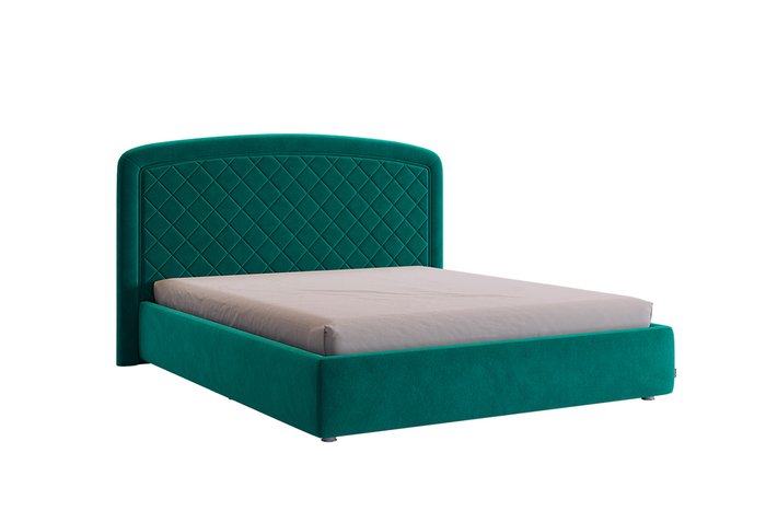Кровать Сильва 2 160х200 зеленого цвета без подъемного механизма