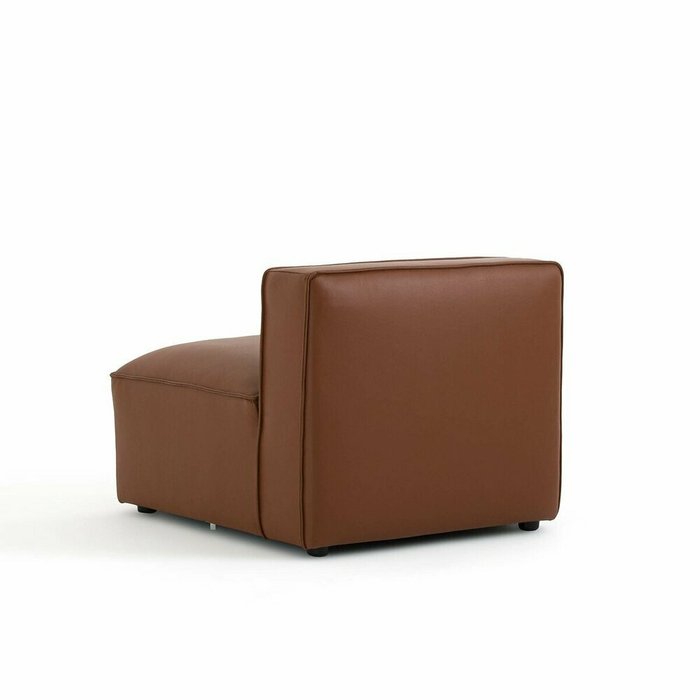Кресло модульное из кожи Seven коричневого цвета - лучшие Интерьерные кресла в INMYROOM