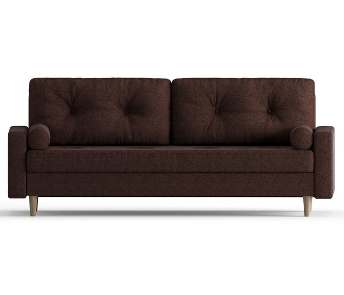 Диван-кровать из рогожка Basel коричневого цвета - купить Прямые диваны по цене 39490.0