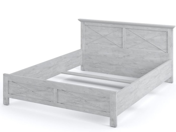 Кровать Лорена 160х200 серо-белого цвета - купить Кровати для спальни по цене 29794.0