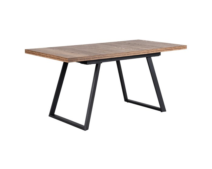 Раздвижной обеденный стол Пеле 140 черно-коричневого цвета - купить Обеденные столы по цене 38190 Раздвижной обеденный стол Пеле 140 черно-коричневого цвета - купить Обеденные столы по цене 38190