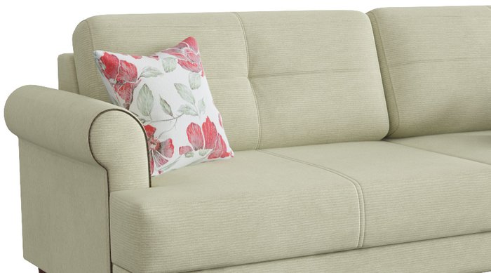 Диван-кровать Мирта Милфорд дизайн 3 светло-бежевого цвета  - купить Прямые диваны по цене 22290.0