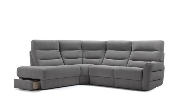 Угловой диван Montfort сине-серого цвета - лучшие Угловые диваны в INMYROOM