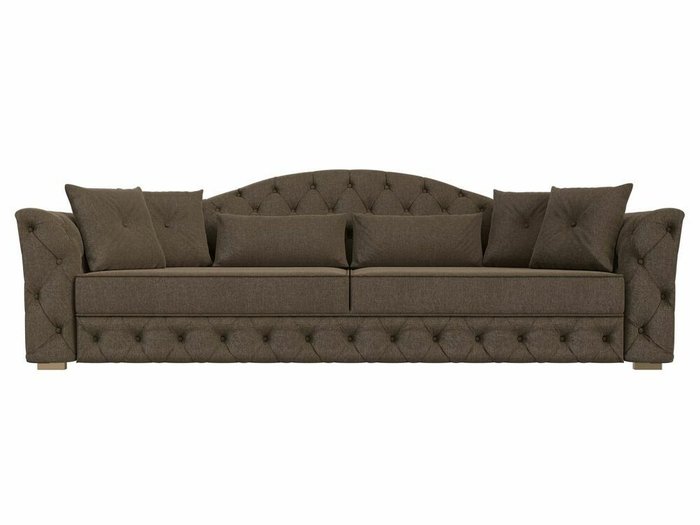 Прямой диван-кровать Артис коричневого цвета - купить Прямые диваны по цене 70999.0
