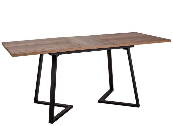 Стол раздвижной обеденный Роналдо черно-коричневого цвета - лучшие Обеденные столы в INMYROOM