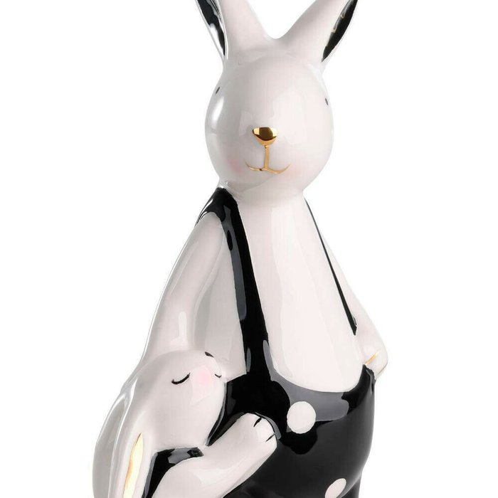 Фигурка заяц Landjut черно-белого цвета - лучшие Фигуры и статуэтки в INMYROOM