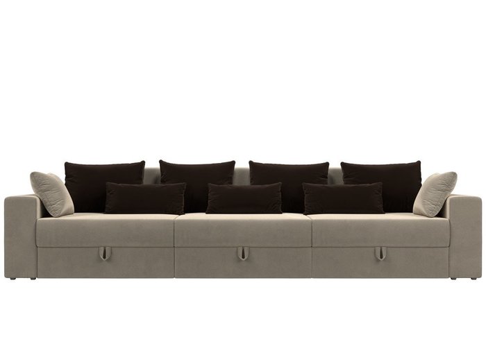 Прямой диван-кровать Мэдисон Long бежево-коричневого цвета - купить Прямые диваны по цене 49990.0