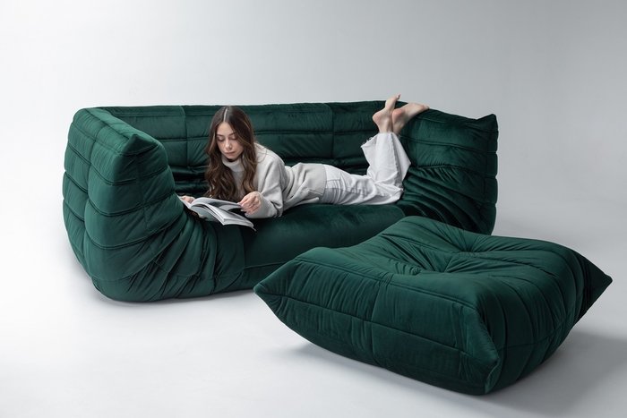 Бескаркасный диван Чилаут зеленого цвета - купить Бескаркасная мебель по цене 159900.0