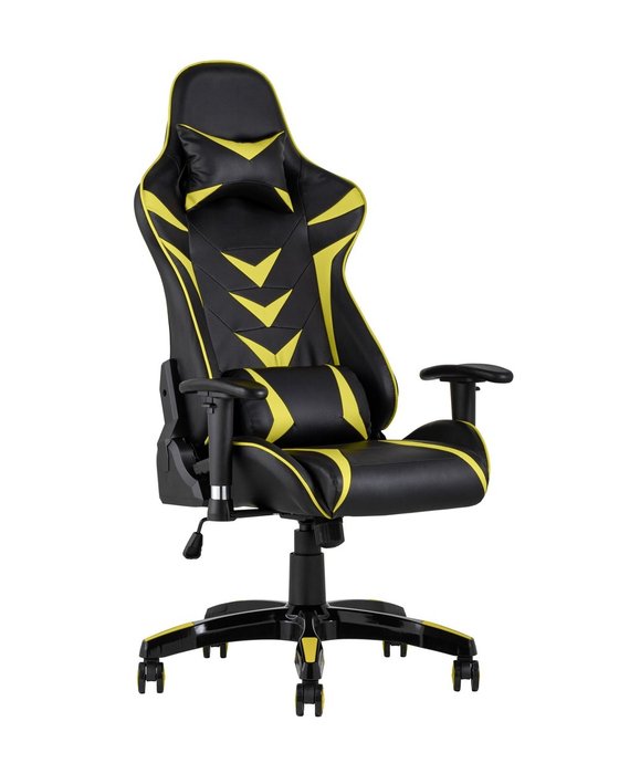 Кресло игровое Top Chairs Corvette черно-желтого цвета