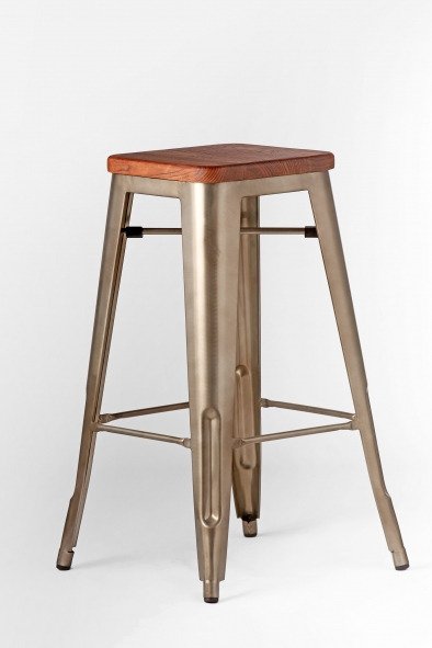 Барный стул Marais 2 из стали и древесины ивы - лучшие Барные стулья в INMYROOM